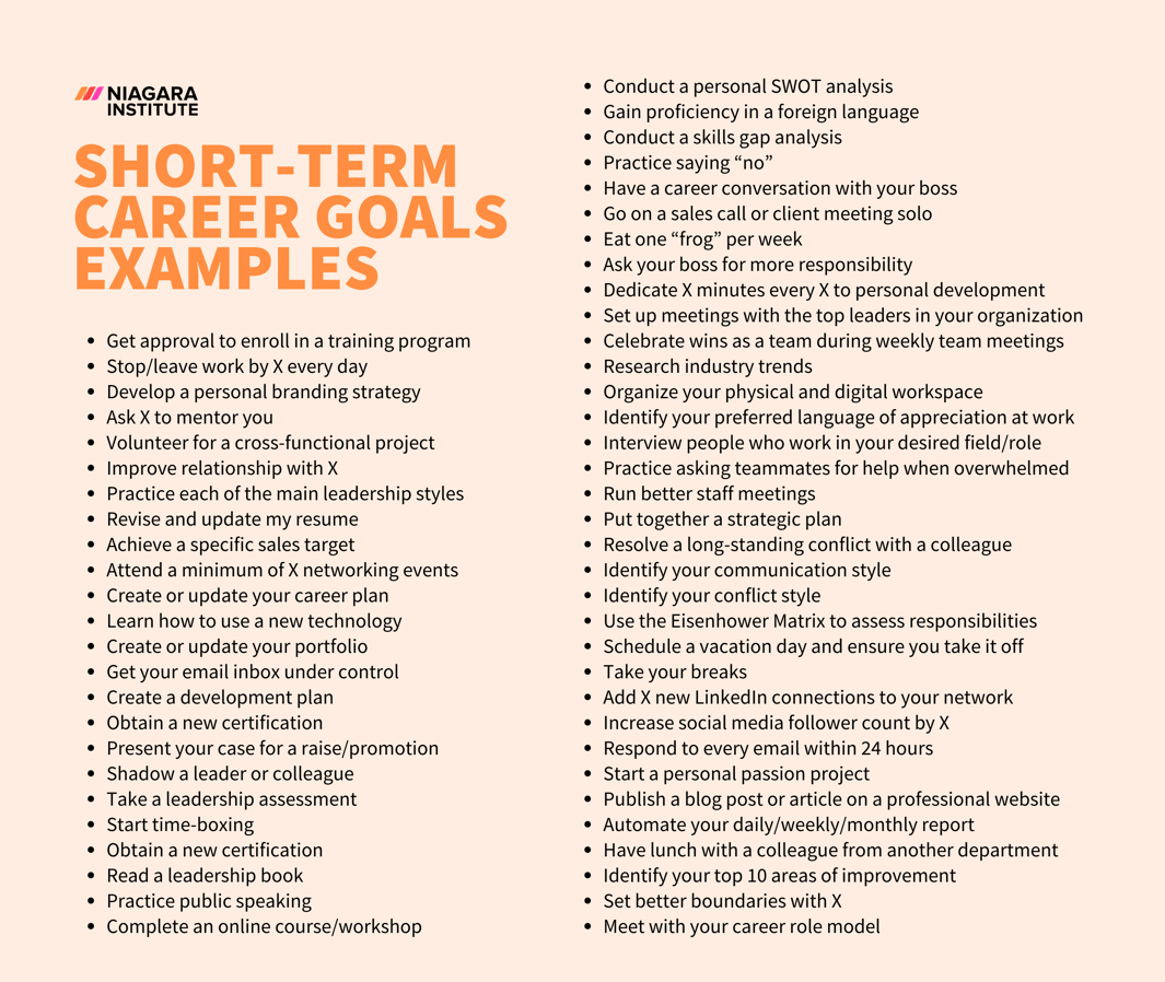 101 Short And Long-term Career Goals Examples For You To Steal